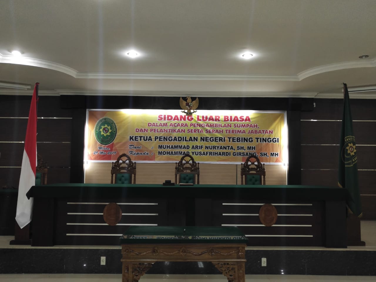 Pengambilan Sumpah Jabatan dan Pelantikan Ketua Pengadilan Negeri Tebing Tinggi Kelas I B Pengambilan Sumpah Jabatan dan Pelantikan Ketua Pengadilan Negeri Tebing Tinggi Kelas I B