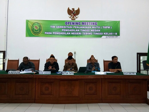 Pembinaan dan Assesment/Penilaian Akreditasi ke Pengadilan Negeri Tebing Tinggi