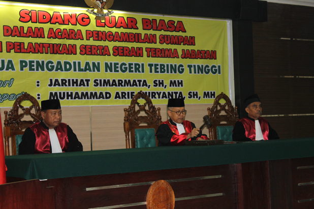 Pengambilan Sumpah, Pelantikan dan Serah Terima Jabatan Ketua Pengadilan Negeri Tebing Tinggi 
