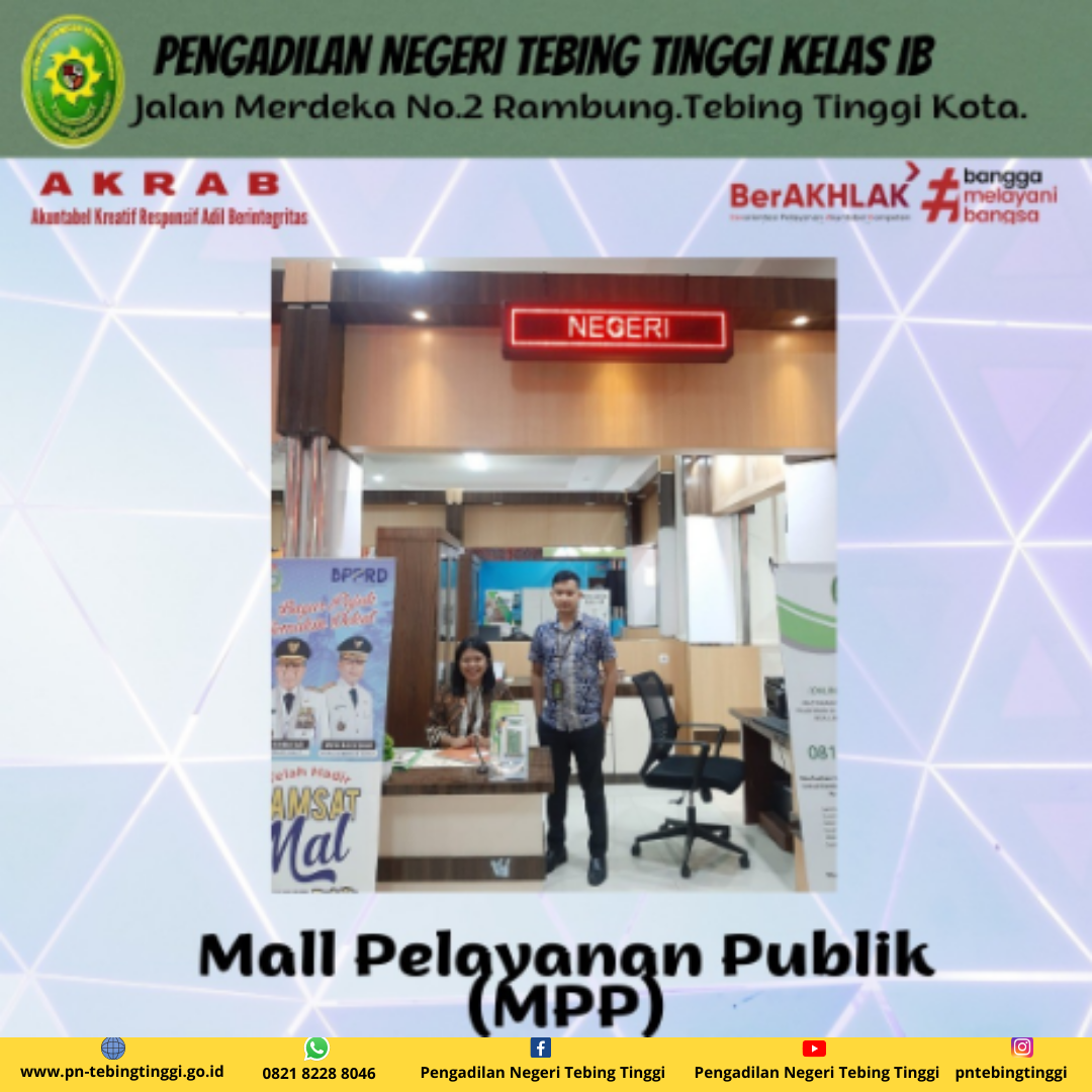 Mall Pelayanan Publik (MPP) Pengadilan Negeri Tebing Tinggi