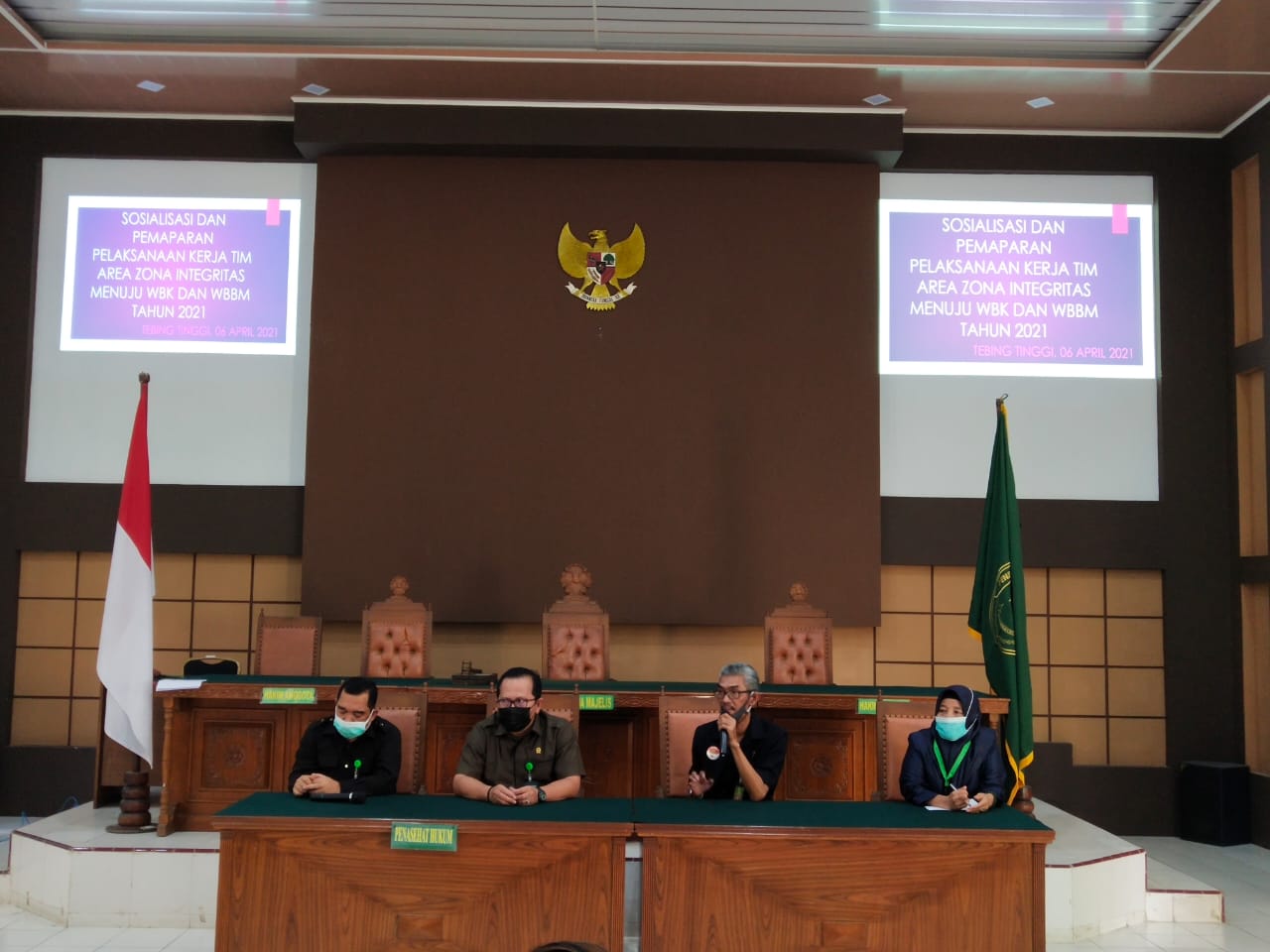 Sosialisasi dan Pemaparan Pelaksanaan Kerja Tim Area Zona Integritas menuju Wilayah Bebas Korupsi (WBK) dan Wilayah Birokrasi Bersih Melayani (WBBM) Tahun 2021