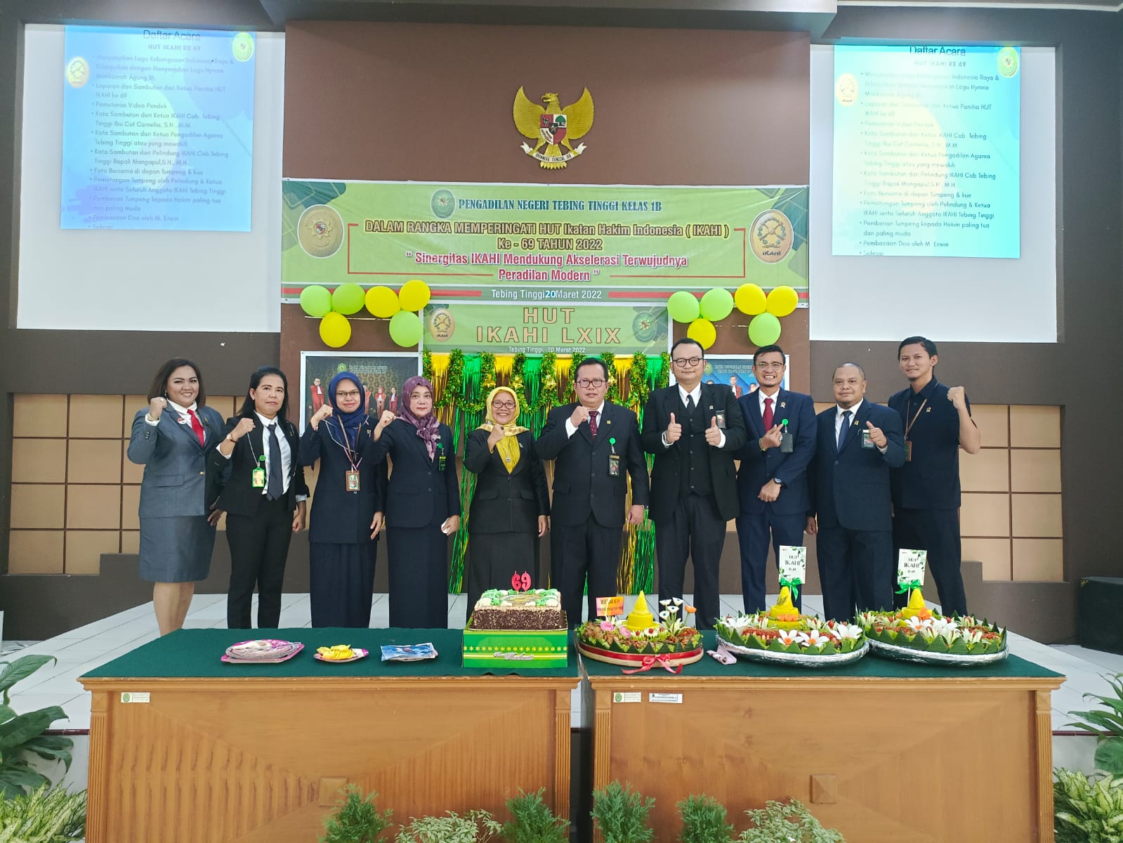 PUNCAK ACARA HARI ULANG TAHUN IKATAN HAKIM INDONESIA (IKAHI) KE -69 PENGADILAN NEGERI TEBING TINGGI