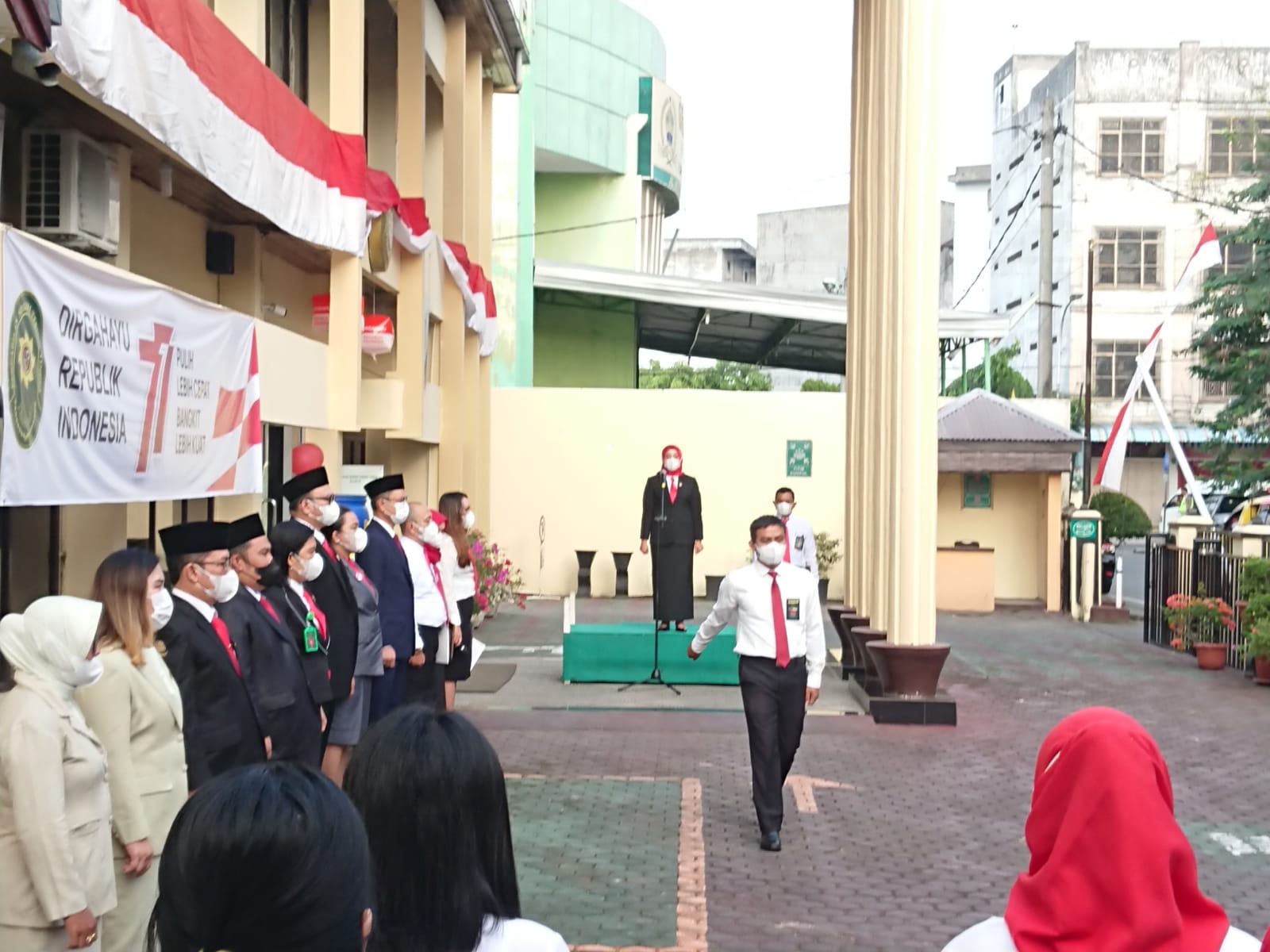 Upacara Hari Kemerdekaan Republik Indonesia Ke-77 Pada Pengadilan Negeri Tebing Upacara Hari Kemerdekaan Republik Indonesia Ke-77 Pada Pengadilan Negeri Tebing
