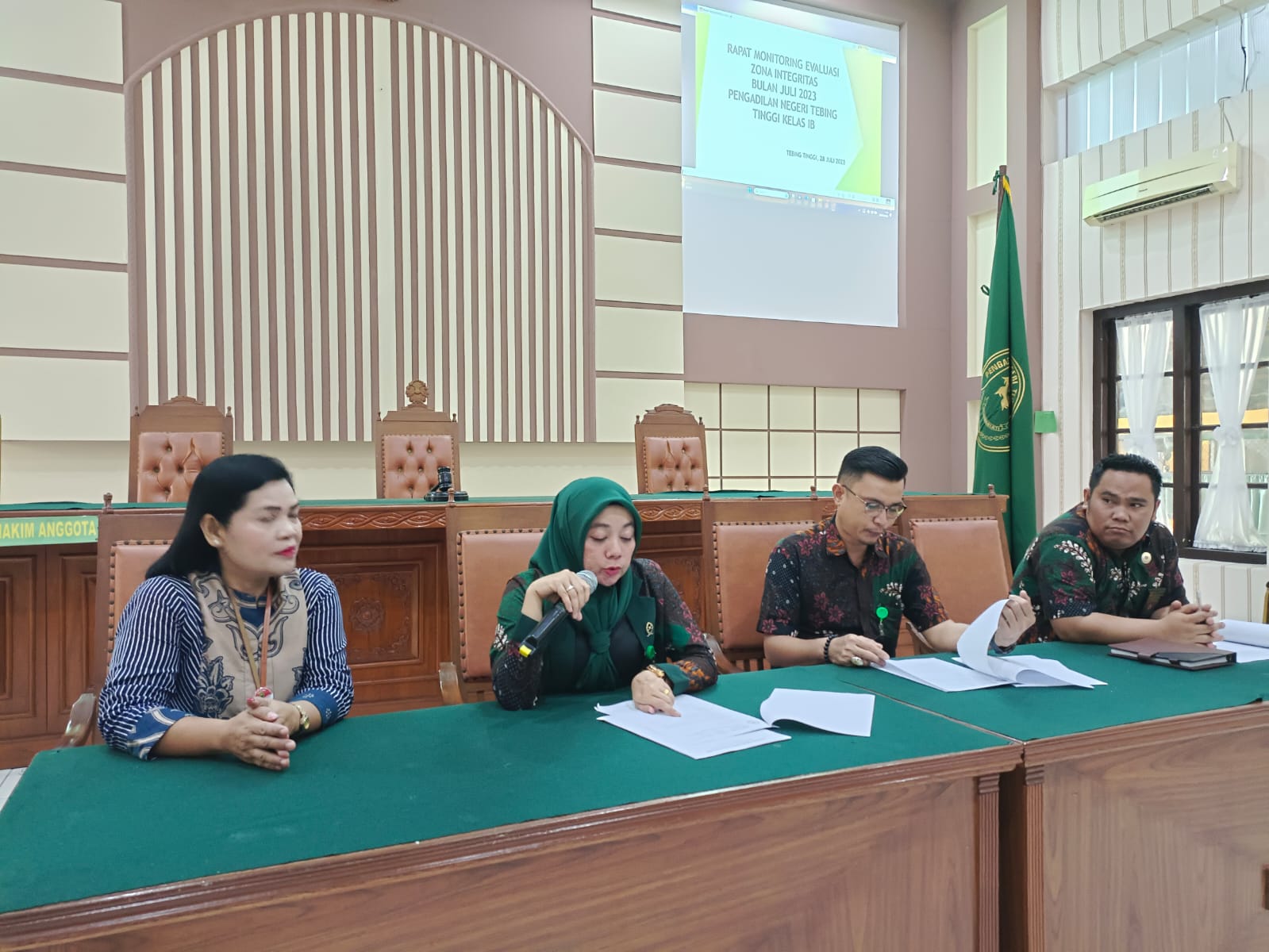 Rapat Evaluasi dan Capaian Kinerja serta Monitoring dan Evaluasi Zona Integritas Bulan Juli Tahun 2023